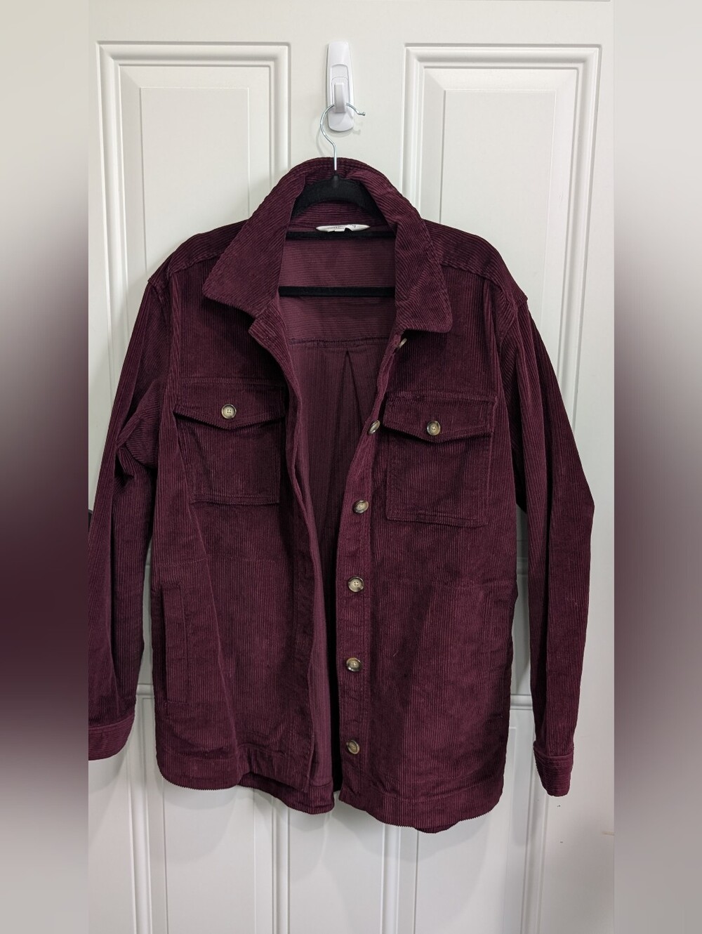 Northern Reflections Burgundy Corduroy Shacket / Shirt Jacket - Size Medium